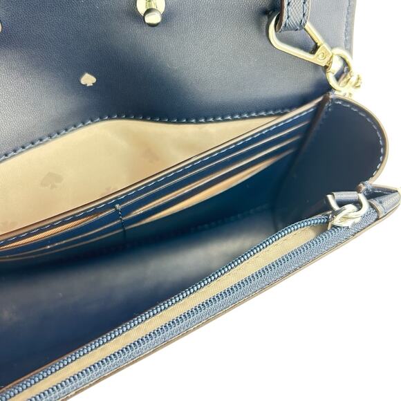 Kate Spade Cameron Crossbody Conversion Mini Bag Willow Green White Silver Chain - Picture 7 of 12